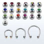 steel circular barbell 0.8mm w tiny 2.5mm jewel balls