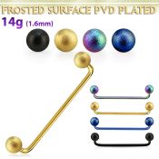 subtfo5 black steel industrial surface barbell frosted balls