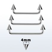 sudcn4 90 316l steel industrial surface barbell w 4mm cones