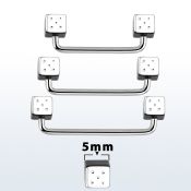 suddi5 90 316l steel industrial surface barbell w 5mm dices