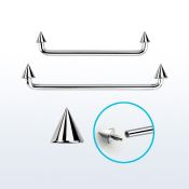 sudicn internal steel surface barbell w 2 3 to 4mm cones