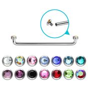 sudijf3 surgical steel internally threaded surface barbell