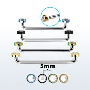 suditjf5 barbell superficial industrial acero quirurgico rosca interna 90 grados acero quirurgico pvd 5mm cristal biselado distribuidor mayorista