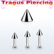 tlbcn4s labret tragus acero 316l base redonda 2 5mm tragus piercing cono 4mm venta