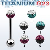 ubbfr5e titanium g23 barbell w 5mm 2 color ferido ball