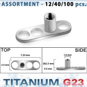 ublk303 surtido piercings surtido bases microdermal titanio g23 agujeros tan bajo como 1 99 por pieza al por mayor