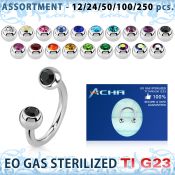 ublk487 eo gas sterilized piercing: titanium g23 circular barbell 3mm