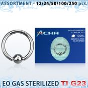 ublk489 sterilized titanium g23 ball closure ring with 4mm ball