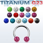 ucbfr5 titanium g23 circular barbell w 5mm multi crystal ball