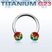 ucbfr5r titanium g23 circular barbell w 5mm rasta ball