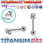 uhein24 titanium g23 barbell balls cluster cz ball internal