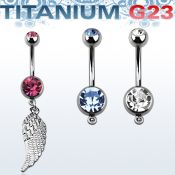 umcd593 titanium g23 belly banana w 5 8mm bezel jewel wing