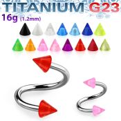 uspeuvcn titanium g23 spiral with two 3mm uv cones