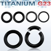 utsg black anodized 1 2mm 3 2mm titanium g23 segment ring
