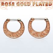 vsepfr14 septum clip plata 925 oro rosa barra cierre acero 316l al por mayor