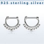 vsepn14 septum clicker plata 925 barra cierre acero 316l decorado bolas grandes barra 14 516 6mm 8mm venta