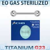 zubbnpg piercing esterilizado barbell pezon titanio g23 bolas 5mm al por mayor