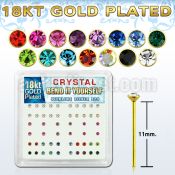 18nybxm silver nose stud w 1 5mm crystal 18k gold plating