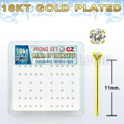 18nyzbc silver nose stud w 18k gold plating 1 5mm cz stone