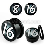 afpoo acrylic screwfit plug with show your size to everyone