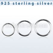 agsel22 925 silver seamless ring, 22g (0.6mm)  outer diameter