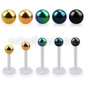 albtb3 bio  flex labret with 3mm pvd plated steel ball