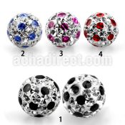 amfr8 8mm ferido multi crystal ball with cute dotted design