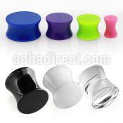 aspg solid 3mm to 5mm acrylic double flared plug in colors