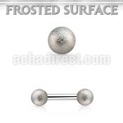 bbefo3 surgical steel eyebrow barbellw 2 3mm frosted steel ball