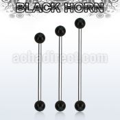 bbinwk5 organic industrial barbell w 5mm black horn balls