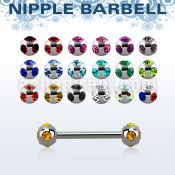 bbnp5c 316l steel nipple barbell with a 5mm multi jewel ball