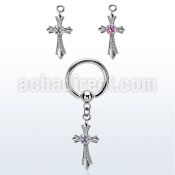 bcrgz379 316l steel bcr 1.6mm w a vintage style cross