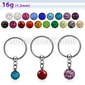 bcrsfr steel bcr 1.2mm w a ferido glued multi crystals ball