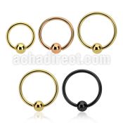 bcrteg pvd 316l steel ball closure ring with 4mm ball