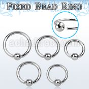 bedr14 316l steel 1 6mm fixed bead ring with a 5mm ball