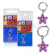 blcpt113 fake belly clip with acrylic flower in package