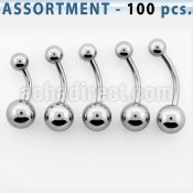 blk196 bulk of 316l steel belly bananas with 5 8mm ball