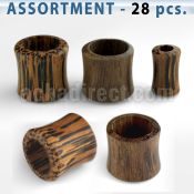 blk214 double flared coconut sono 3 12mm wood flesh tunnel