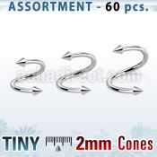 blk220c bulk of 1 0mm 316l steel spiral with 2mm cones