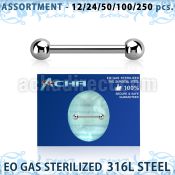 blk679 eo gas sterilized 316l steel nipple barbell 4mm