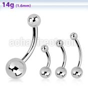 bnb46 316l steel belly banana 14g steel balls