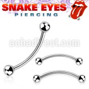 bnebl 316l steel snake eye piercing banana with 3mm ball