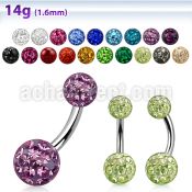 bnfr68 steel belly banana 14g crystal ferido balls