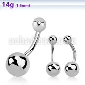 bng 316l steel belly banana with 5 8mm plain steel ball