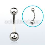 bns 316l steel belly banana w an 5 6mm plain steel ball