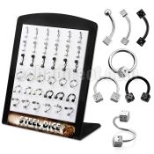 bresdi anodized 316l steel eyebrow jewelry with 3mm dice