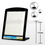 brmnyb silver bend it yourself nose stud with ball flat top