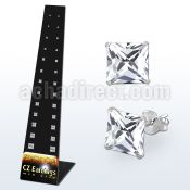 brmsq large triangle display of assorted prong cz ear stud