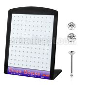 brnbmc10 925 sterling silver nose bones round crystal tops