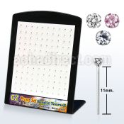 brnyzm silver bend it yourself nose stud with prong round cz